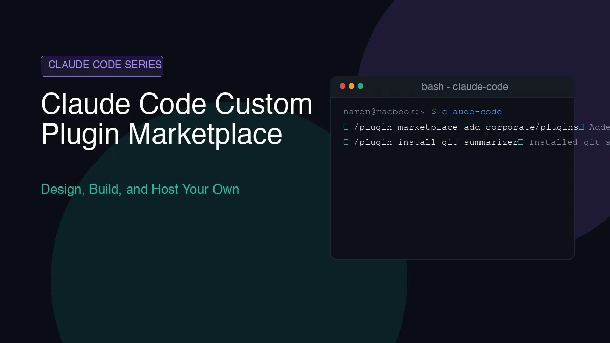 Claude Code Custom Plugins: Build and Host Your Own Marketplace