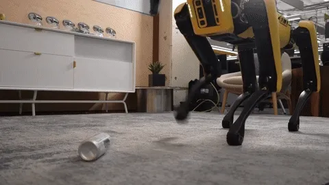 Spot Mobile Manipulation — Foot-pedal trash bin disposal