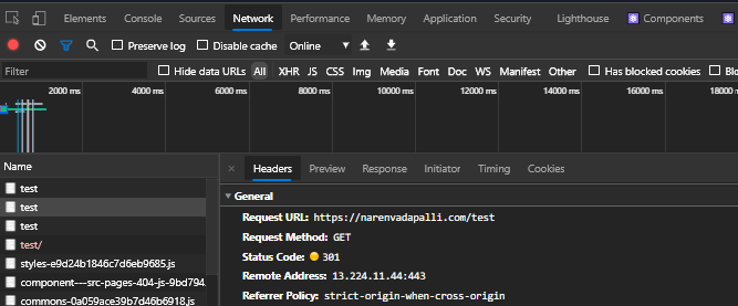 Gatsby site hosted on AWS Amplify redirecting to homepage always