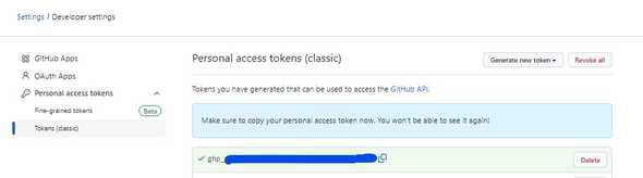 3 gh classic access token repo and admin