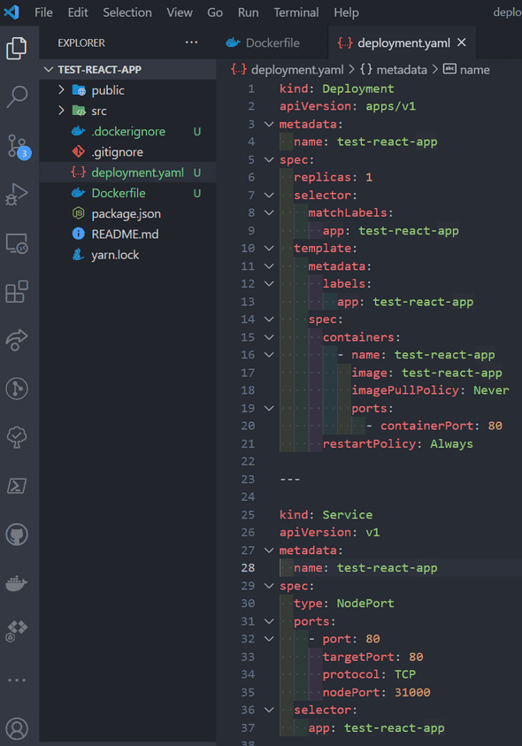 deployment yaml