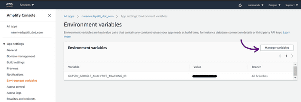 add tracking ID in env var 1