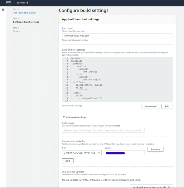 5 adding analytics env var